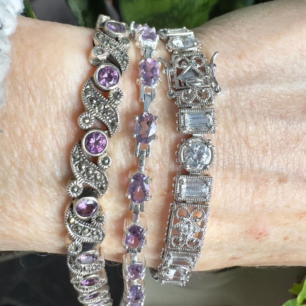 Sterling CZ filigree Bracelet